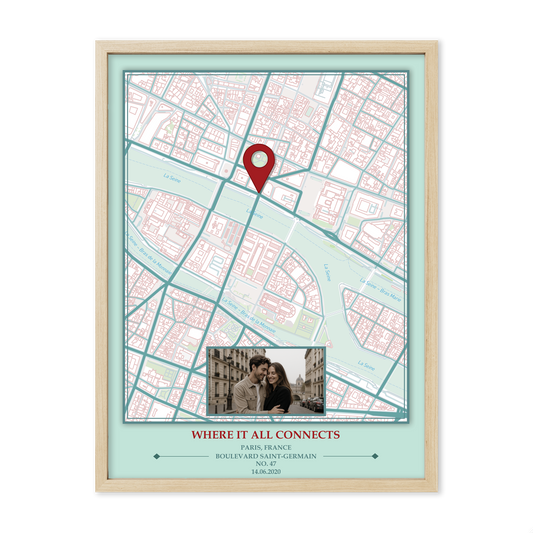 Pastel Map Wall Art