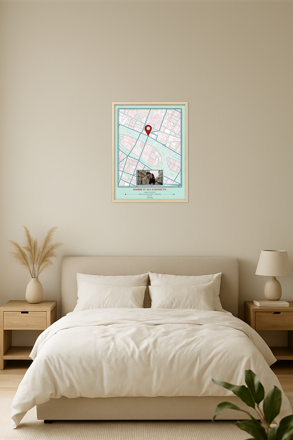 Pastel Map Wall Art