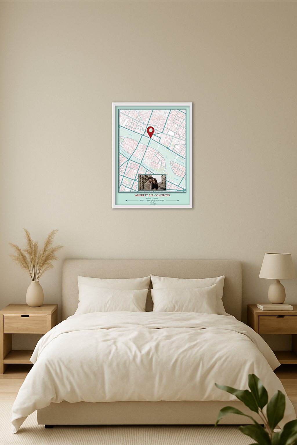 Pastel Map Wall Art