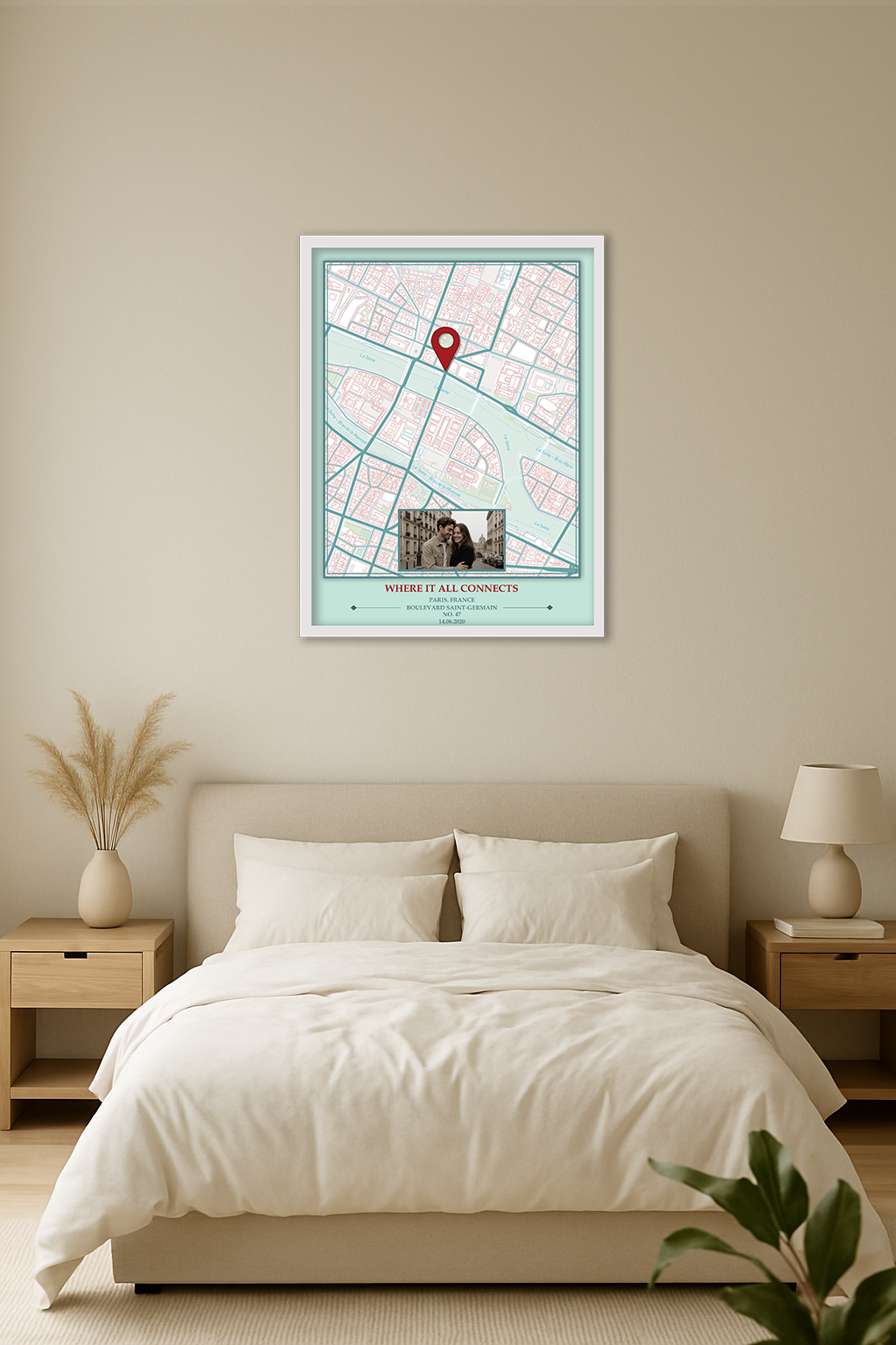 Pastel Map Wall Art