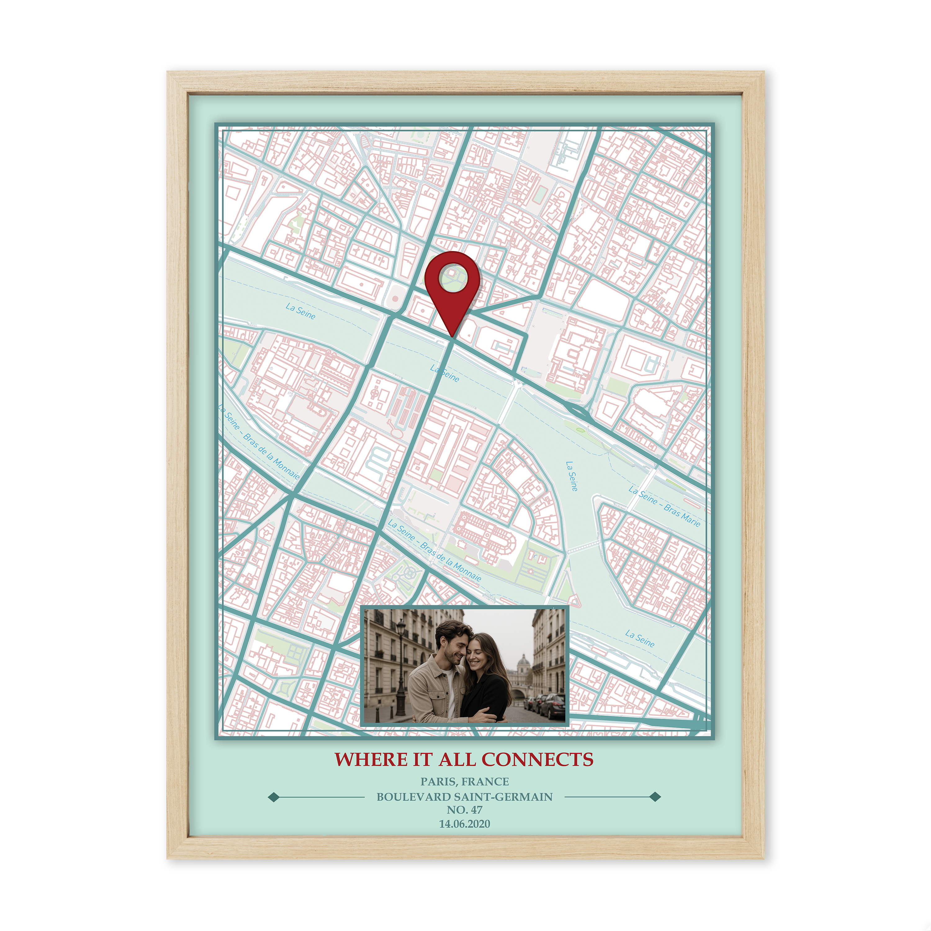 Pastel Map Wall Art