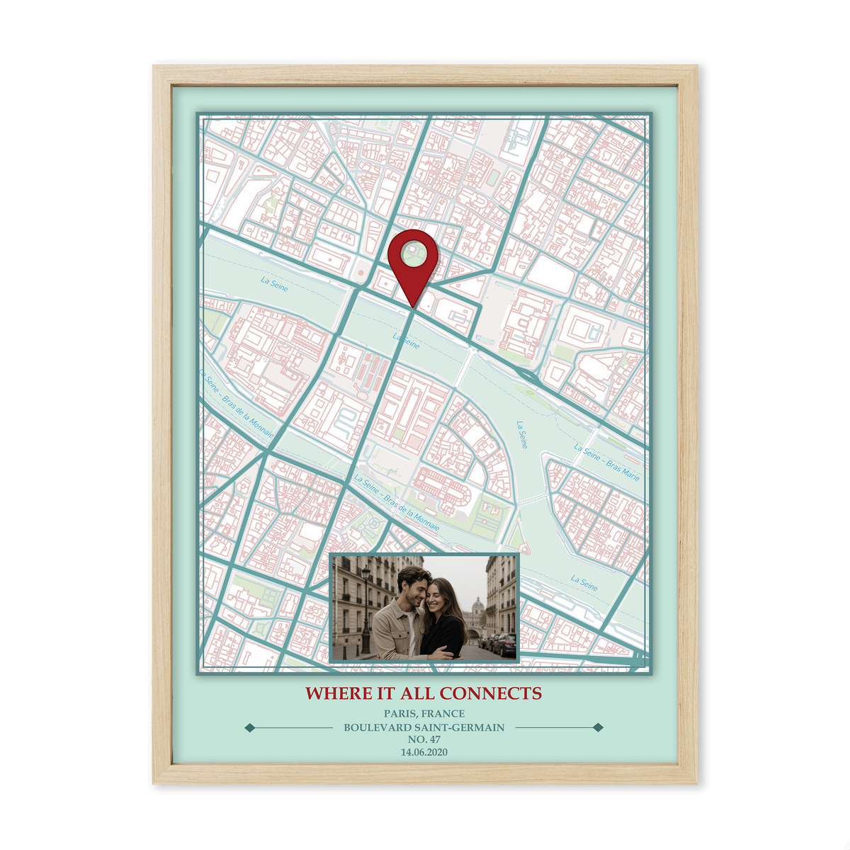 Pastel Map Wall Art