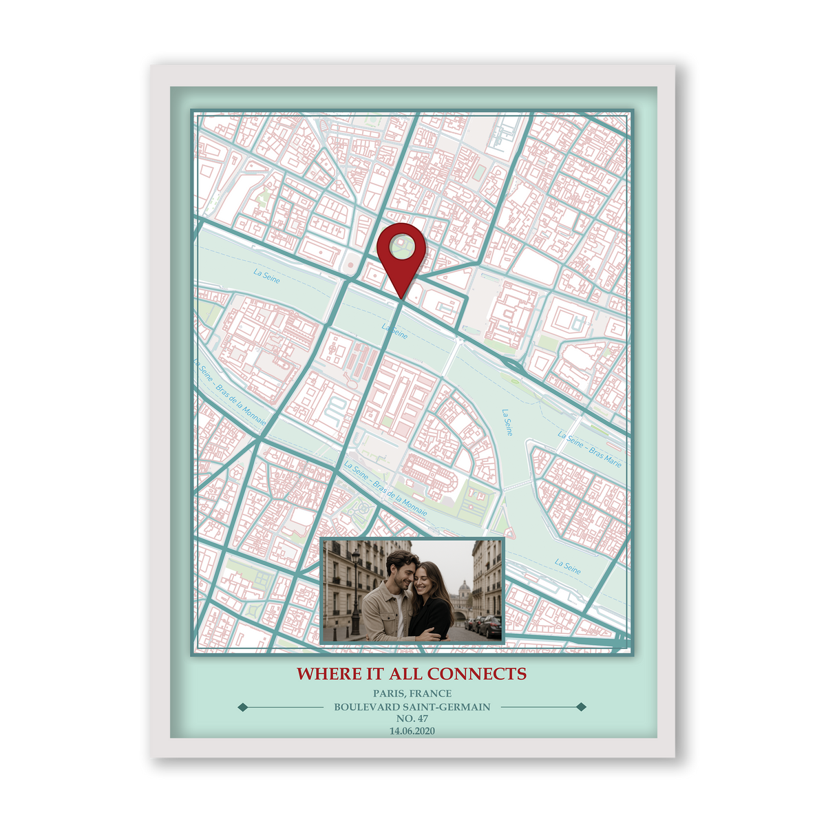 Pastel Map Wall Art
