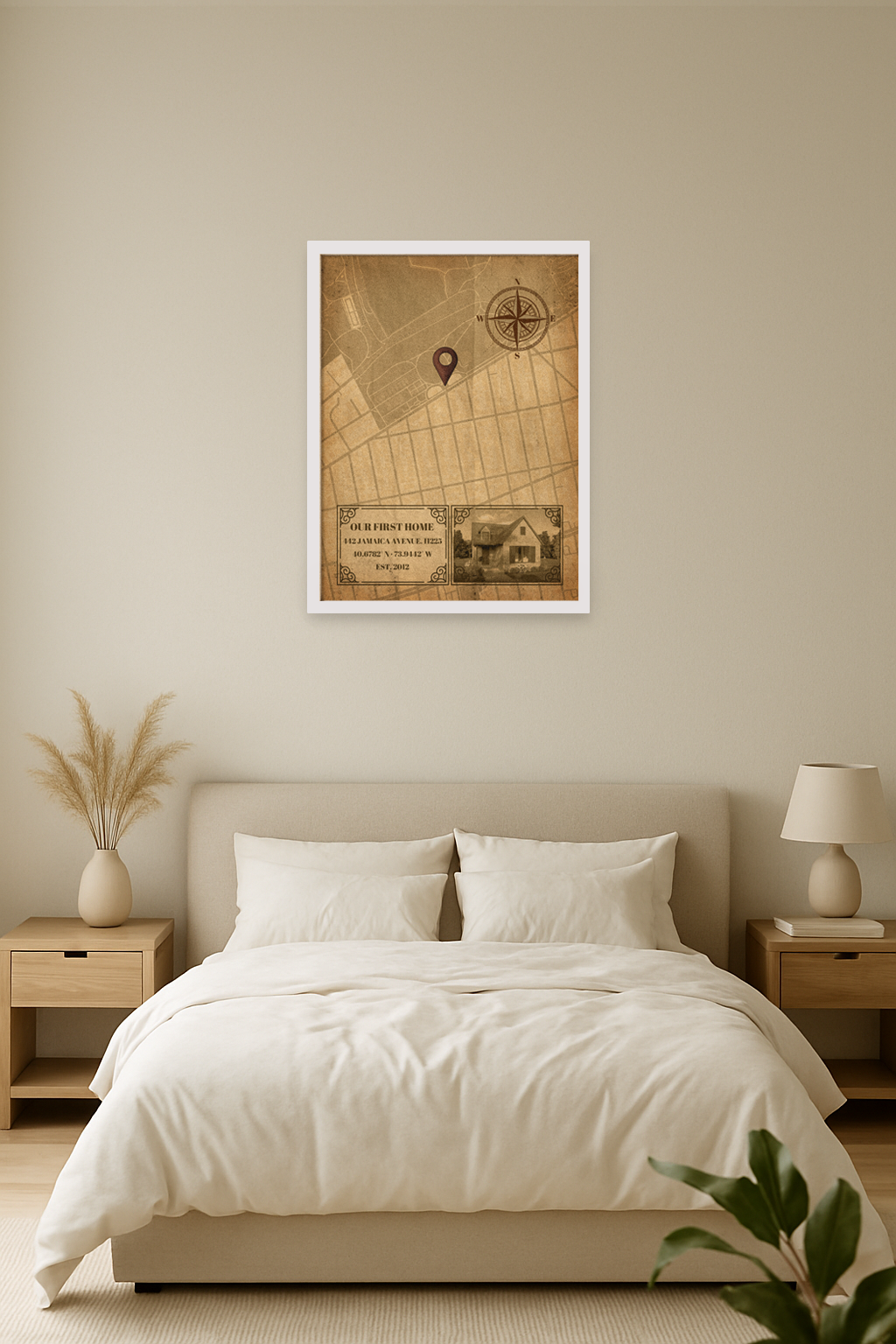 Memory Lane Vintage Map Wall Art