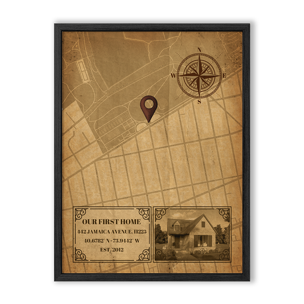 Memory Lane Vintage Map Wall Art