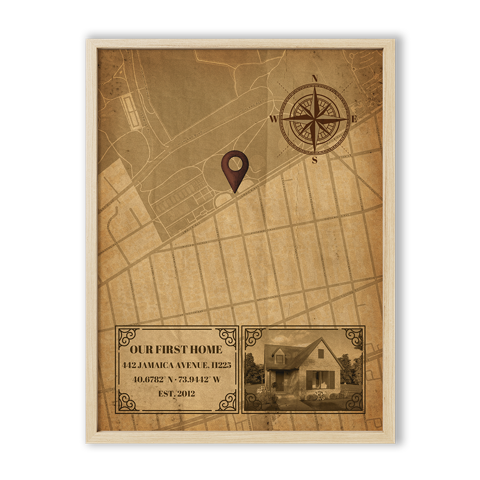 Memory Lane Vintage Map Wall Art