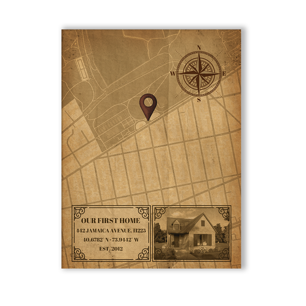 Memory Lane Vintage Map Wall Art
