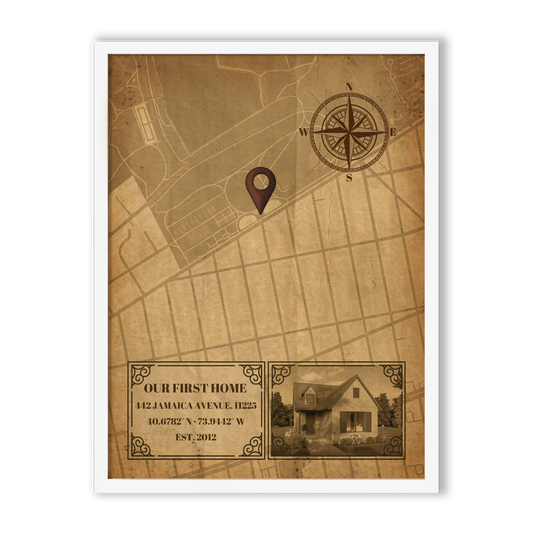 Memory Lane Vintage Map Wall Art